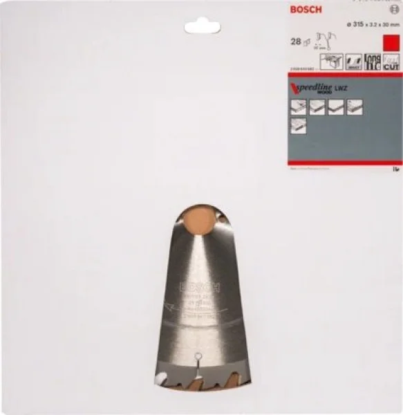 Bosch speedline wood lama per sega da banco 315x30 mm per legno 2608640682 - dettaglio 2