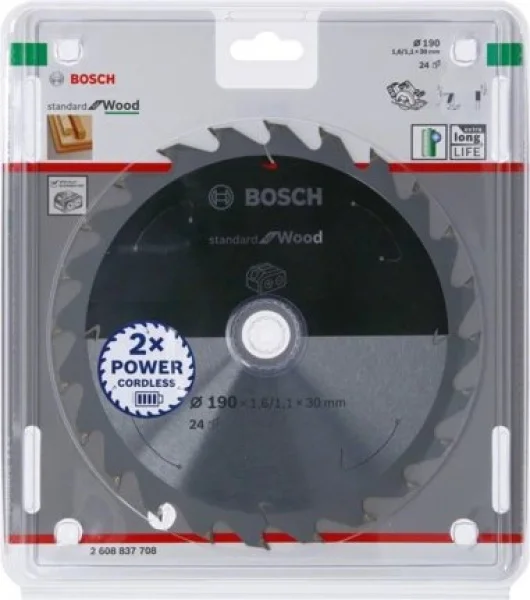 Bosch standard for wood lama per sega circolare 190x30 mm per legno 2608837708 - dettaglio 2