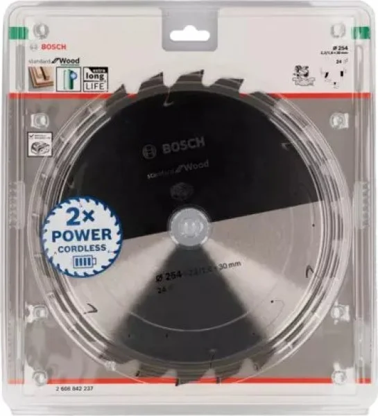 Bosch standard for wood lama per troncatrice 254x30 mm per legno 2608842237 - dettaglio 2