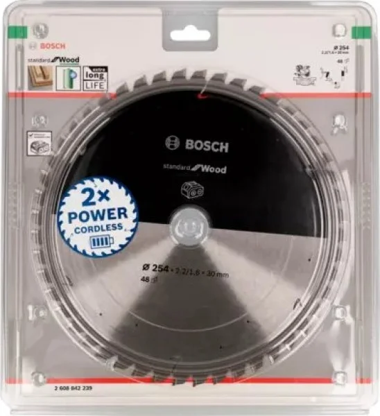 Bosch standard for wood lama per troncatrice 254x30 mm per legno 2608842239 - dettaglio 2