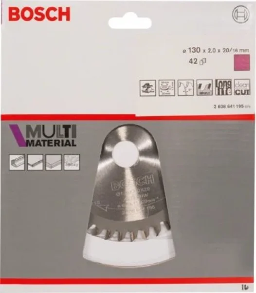 Bosch standard for multi material lama per sega circolare 130x20 mm multimateriale 2608641195 - dettaglio 2