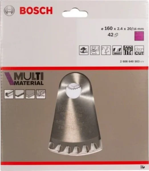 Bosch standard for multi material lama per sega circolare 160x20 mm multimateriale 2608640503 - dettaglio 2
