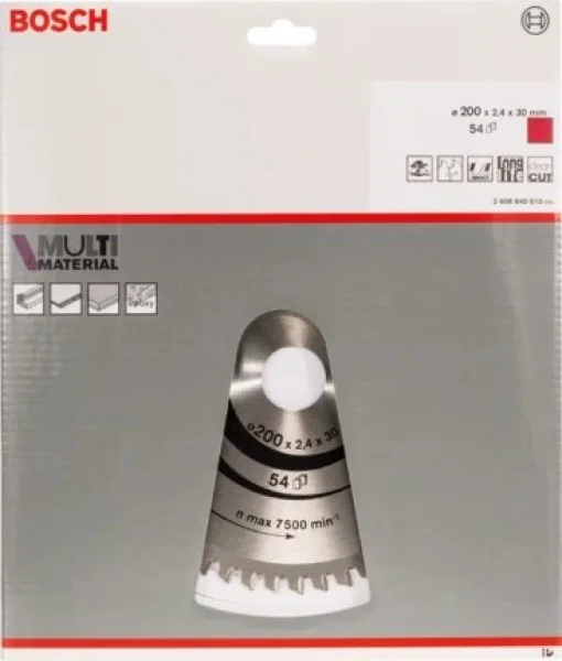 Bosch standard for multi material lama per sega circolare 200x30 mm multimateriale 2608640510 - dettaglio 2