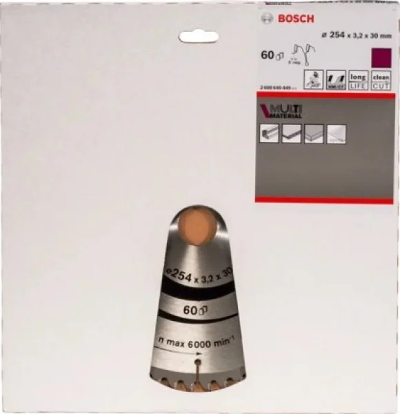 Bosch standard for multi material lama per troncatrice 254x30 mm per multimateriale 2608640449 - dettaglio 2