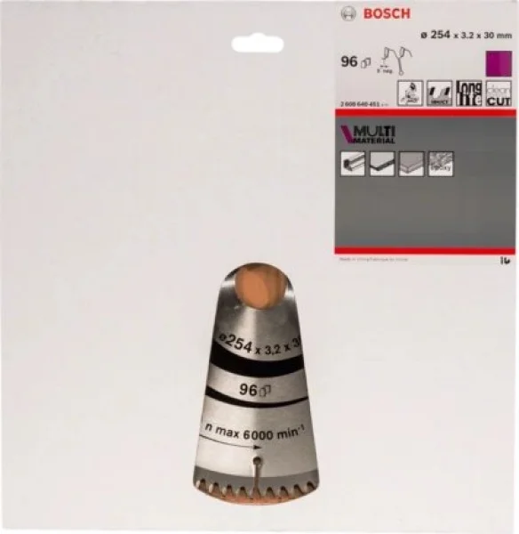 Bosch standard for multi material lama per troncatrice 254x30 mm per multimateriale 2608640451 - dettaglio 2