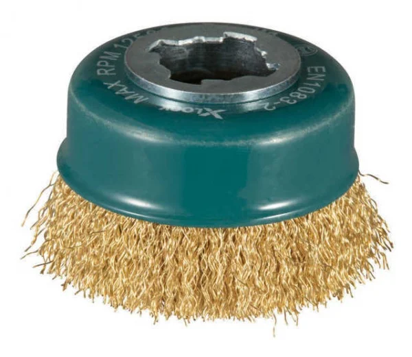 Makita D-73433 Spazzola a tazza 75 mm X-Lock con filo rivestito per acciaio - D-73433