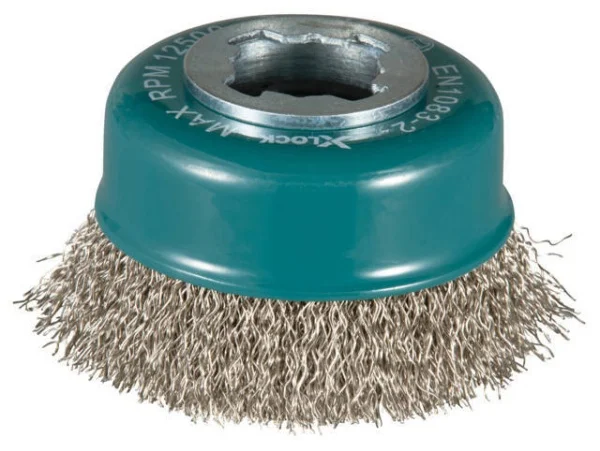Makita d-73346 spazzola inox a tazza 75 mm x-lock per acciaio - dettaglio 1