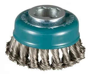 Makita D-73330 Spazzola a tazza Inox 80 mm X-Lock a filo intrecciato per acciaio - D-73330