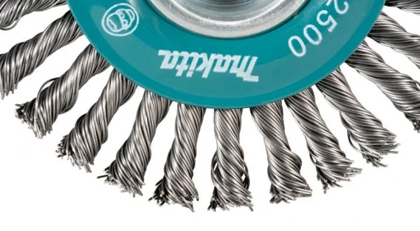 Makita d-73411 spazzola a ruota x-lock filo intrecciato stringer per acciaio - dettaglio 2