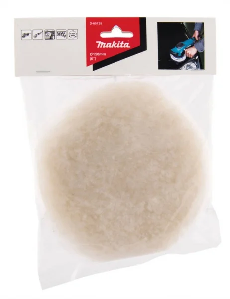 Makita d-65735 cuffia d'agnello attacco velcro 150 mm per lucidare - dettaglio 2