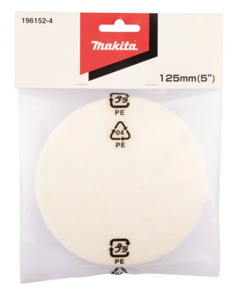 Makita 196152-4 tampone velcrato 125 mm in feltro per lucidare - dettaglio 4