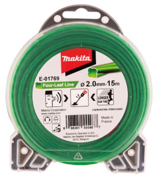 Makita filo di nylon four-leaf verde 2,0 mm - dettaglio 1