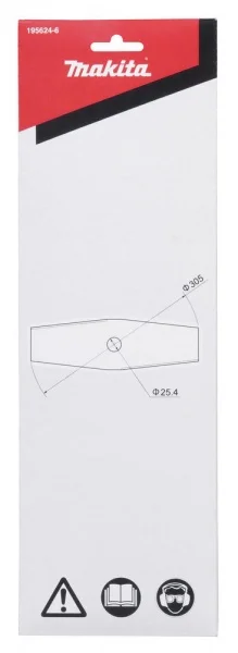 Makita 195624-6 lama in metallo a 2 denti per decespugliatore - dettaglio 2
