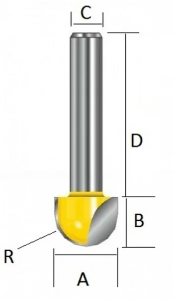 Makita fresa a raggio concavo - dettaglio 2