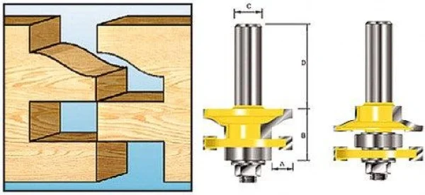 Makita d-11916 fresa ad ogiva romana per incastri reversibili - dettaglio 2