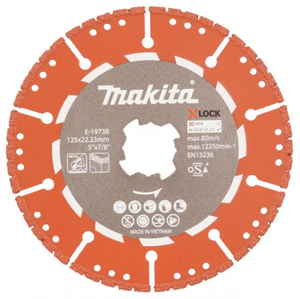 Makita e-19738 rescue disco diamantato 125 mm x-lock per multimateriale - dettaglio 1