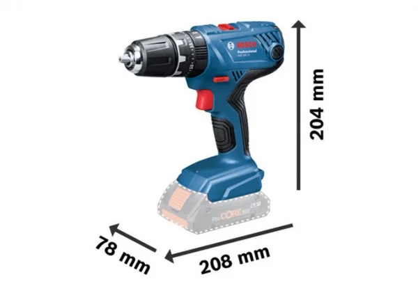Bosch gsb 18v-21 trapano avvitatore battente 18v con due batterie - dettaglio 2