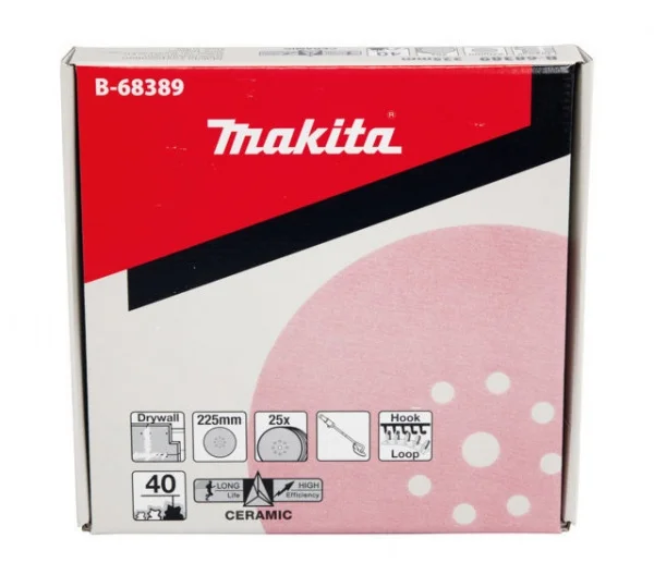 Makita disco abrasivo 9 fori 225 mm per cartongesso - dettaglio 2