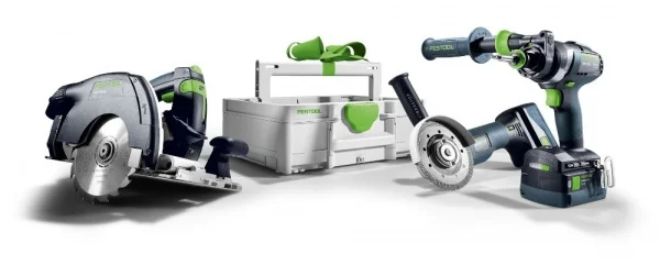 Festool HKC 55/TPC 18/AGC 18/TB 137 Combo Set di elettroutensili per falegnameria 18 V - 578025