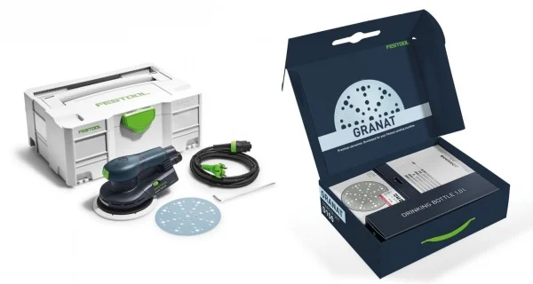 Festool ets ec 150/5 gr-set p levigatrice orbitale con set di abrasivi 578188 - dettaglio 1