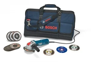 Bosch KIT GWX 750-115 Kit smerigliatrice angolare X-Lock con dischi 115 mm - 0615997611