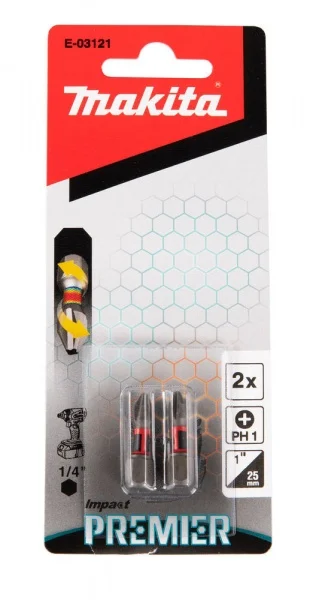 Makita impact premier inserto ph torsion gold 1/4 da 25 mm 2 pz. - dettaglio 3