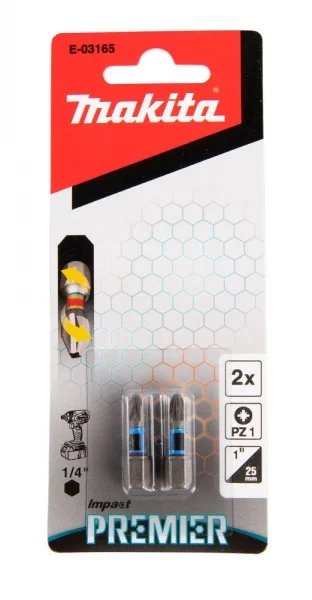 Makita impact premier inserto pz torsion gold 1/4 da 25 mm 2 pz. - dettaglio 3