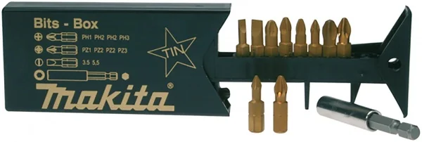 Makita P-49046 Kit inserti al titanio con portainserti magnetico 11 Pz. - P-49046
