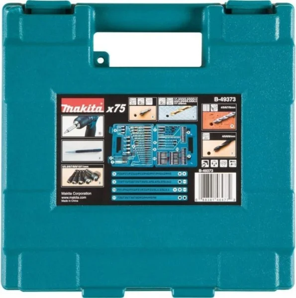 Makita b-49373 valigetta con assortimento di punte e bit 75 pz. - dettaglio 2