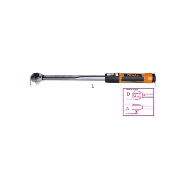 Beta 666-lbf.ft/10 chiave dinamometrica zero-reset 3/8" a scatto 15 - 75 lbf.ft 006660780 - dettaglio 4