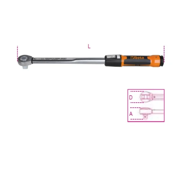 Beta 667/30 chiave dinamometrica zero-reset 1/2" a cricchetto semplice 60 - 300 nm 006670730 - dettaglio 5