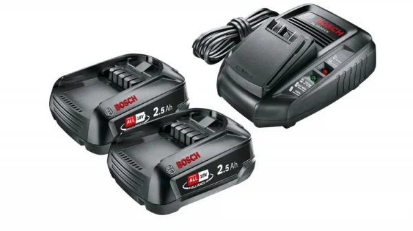 Bosch hobby starter set batterie 18 v 2,5 ah con al 1830 cv 1600a011ld - dettaglio 2