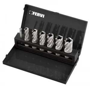 Fervi f011/6 serie di tazze a carotare attacco weldon 6 pz. - dettaglio 1