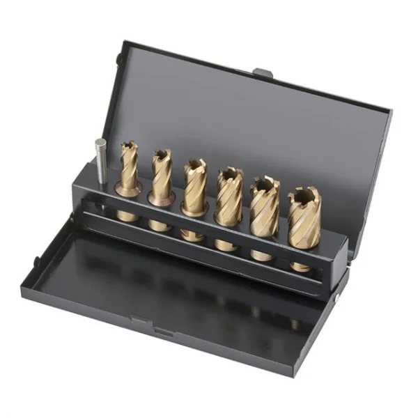 Fervi f002/6 serie di tazze a carotare hss-co 5% attacco weldon 6 pz. - dettaglio 1