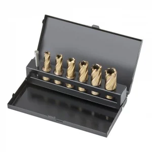 Fervi f002/6 serie di tazze a carotare hss-co 5% attacco weldon 6 pz. - dettaglio 1