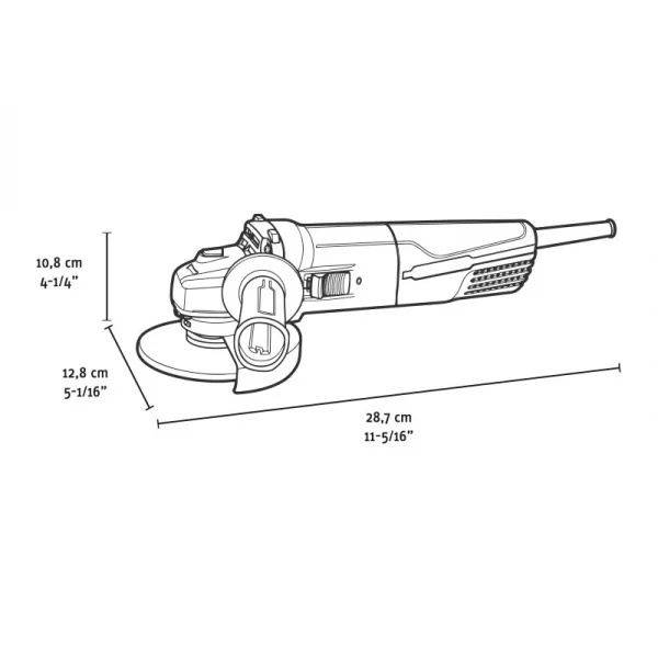 Fervi ffag07203a-115k smerigliatrice angolare 720 w da 115 mm - dettaglio 2