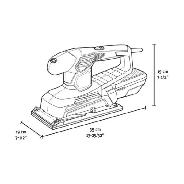 Fervi ffos03503a-k levigatrice orbitale 350 w - dettaglio 2