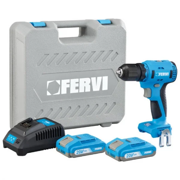 Fervi fb20cd3ab-22b trapano avvitatore brushless 20 v doppia batteria - dettaglio 1