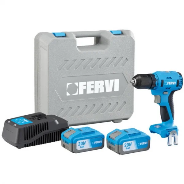 Fervi fb20cd3ab-24b trapano avvitatore brushless 20 v doppia batteria - dettaglio 1