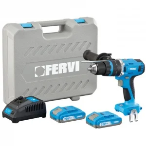 Fervi fb20id3ab-22b trapano a percussione brushless 20 v con due batterie - dettaglio 1