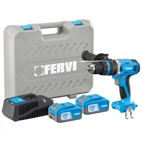 Fervi fb20id3ab-24b trapano a percussione brushless 20 v con due batterie - dettaglio 1