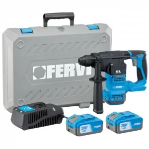 Fervi fb20rh3ab-24b tassellatore brushless sds-plus con due batterie 20 v - dettaglio 1