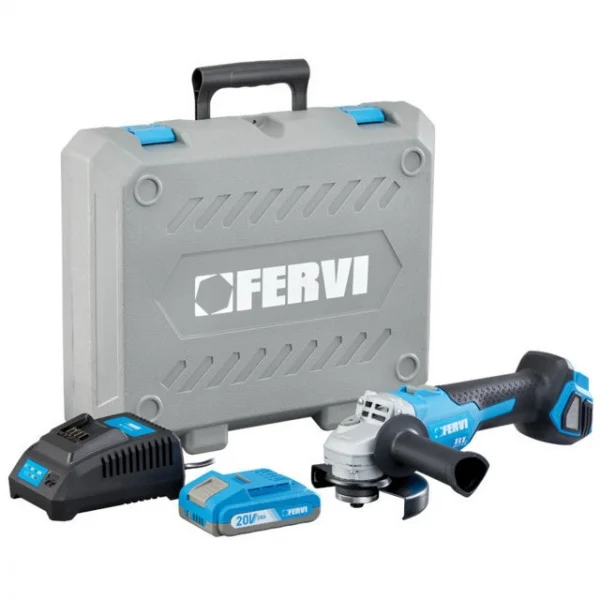 Fervi fb20ag3ab-12b smerigliatrice angolare 125 mm brushless a batteria 20 v - dettaglio 1