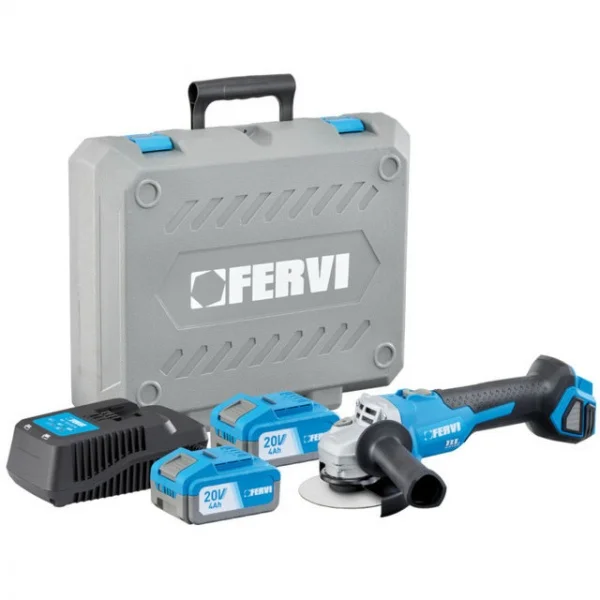 Fervi fb20ag3ab-24b smerigliatrice angolare 125 mm brushless a batteria 20 v - dettaglio 1
