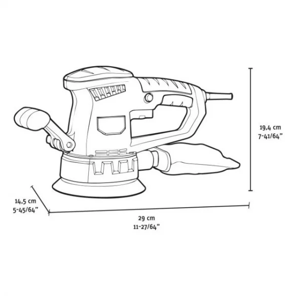 Fervi ffrs04503a-150k levigatrice rotorbitale 450 w - dettaglio 2