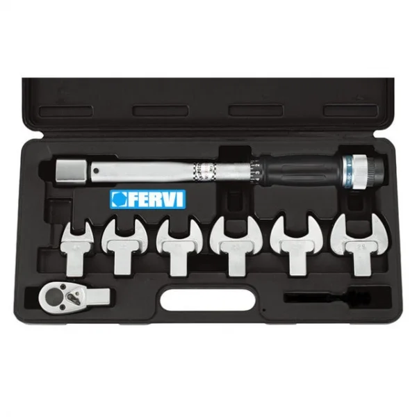 Fervi 0803/s080 chiave dinamometrica 15 - 80 nm con set di accessori - dettaglio 1
