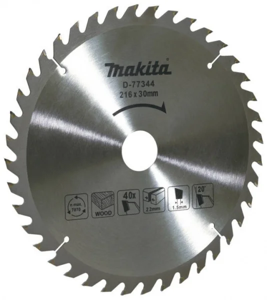Makita d-77344 lama tct per troncatrici 216x30 mm per legno - dettaglio 2