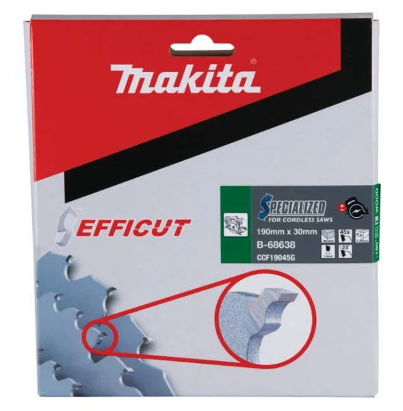 Makita b-68638 efficut lama tct per seghe circolari 190x30 mm per legno - dettaglio 2