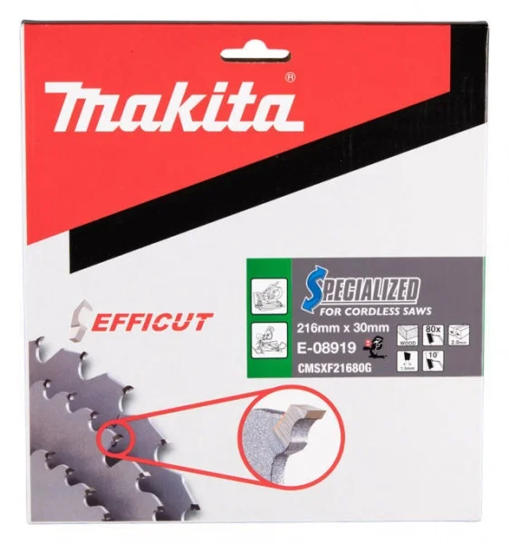 Makita e-08919 efficut lama tct per troncatrici 216x30 mm per legno - dettaglio 3