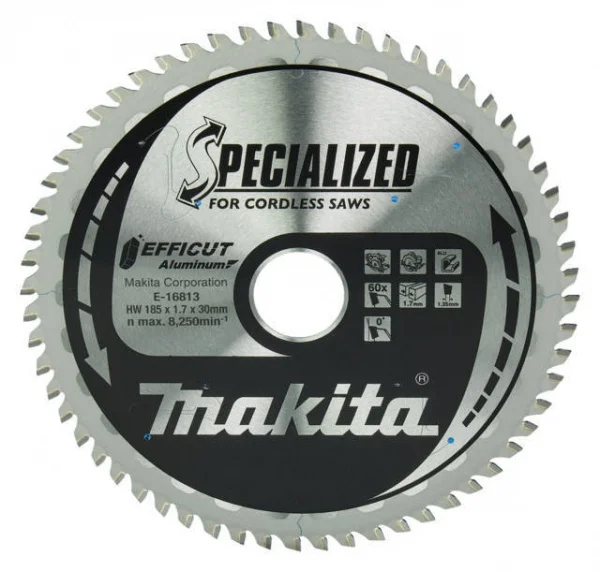 Makita e-16813 efficut lama tct per seghe circolari 185x30 mm per alluminio - dettaglio 1